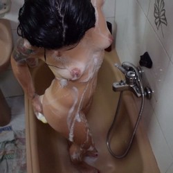 JotaDe films Zenaida while she's in the shower. This teen is so hot!