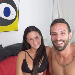 My BF's cuckold fantasy: watching me fucking another guy and directing it. Here it comes, the ENORMOUS DICK that's gonna bang me.